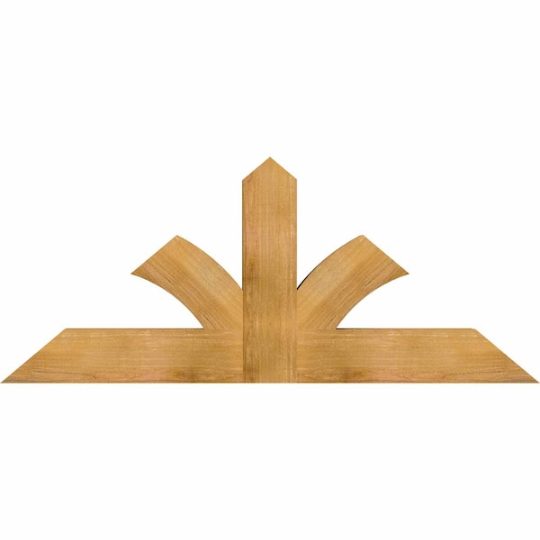 Ekena Millwork Richland Rough Sawn Timber Gable Bracket, Western Red Cedar, 60"W x 25"H x 4"D x 6"F, 10/12 Pitch GBW060X25X0406RIC00RWR - main